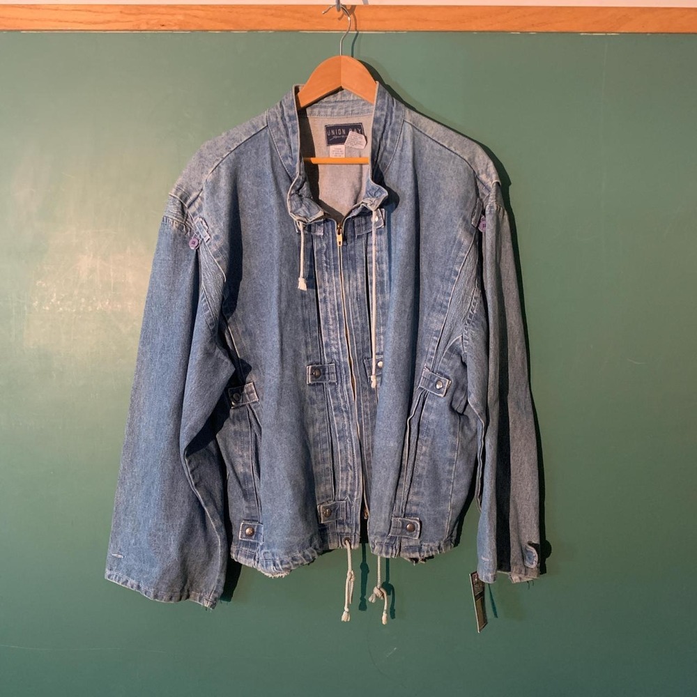 Union Bay Vintage 90s Denim Utility Jacket Blue Large Y 2653-23
